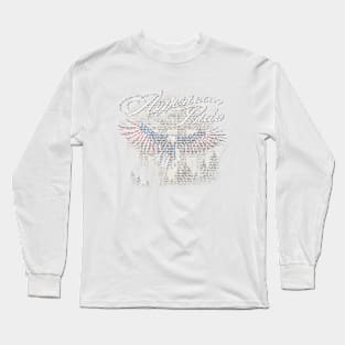 American flag Typographic eagle Long Sleeve T-Shirt